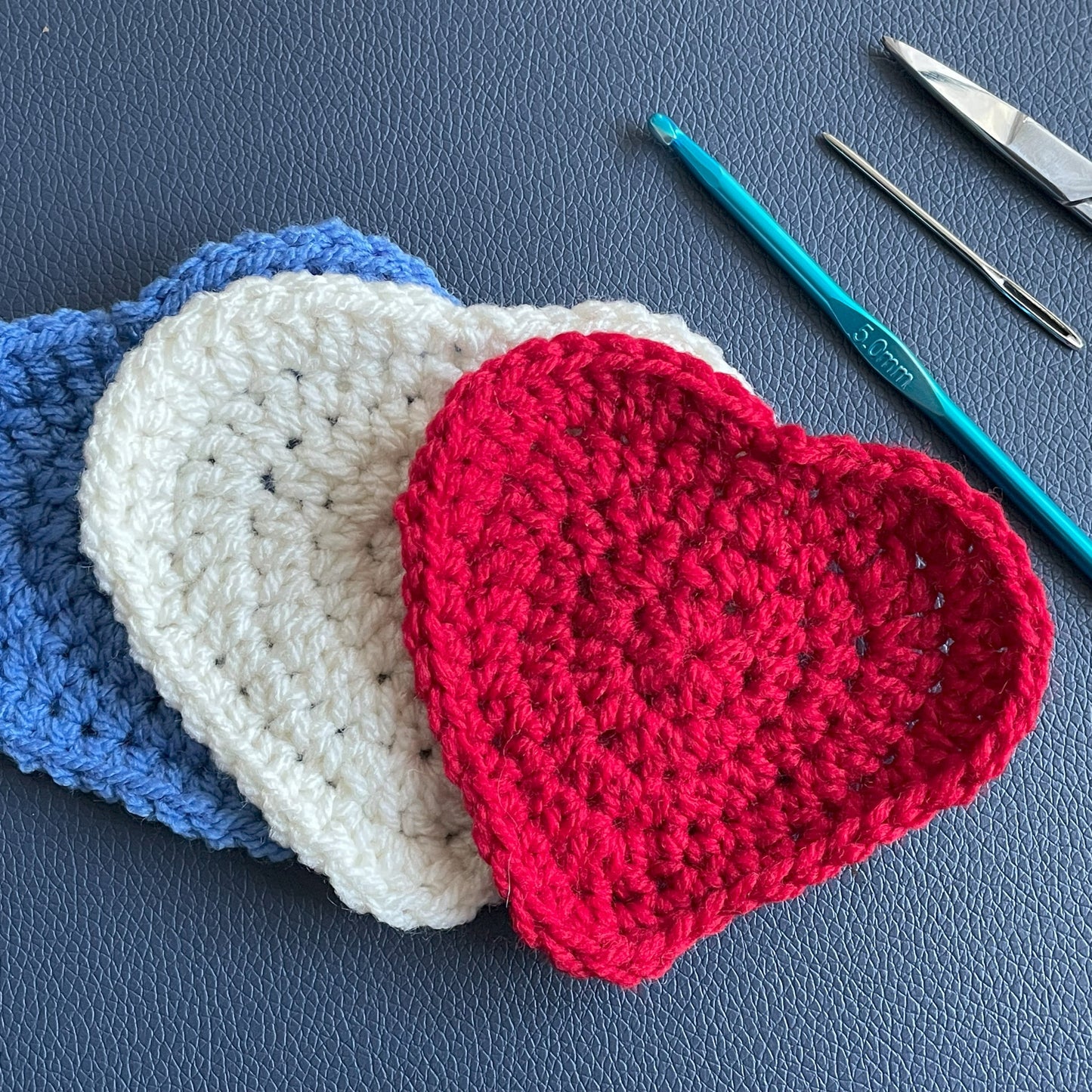 Crochet Heart Coaster Pattern - Instant PDF Download