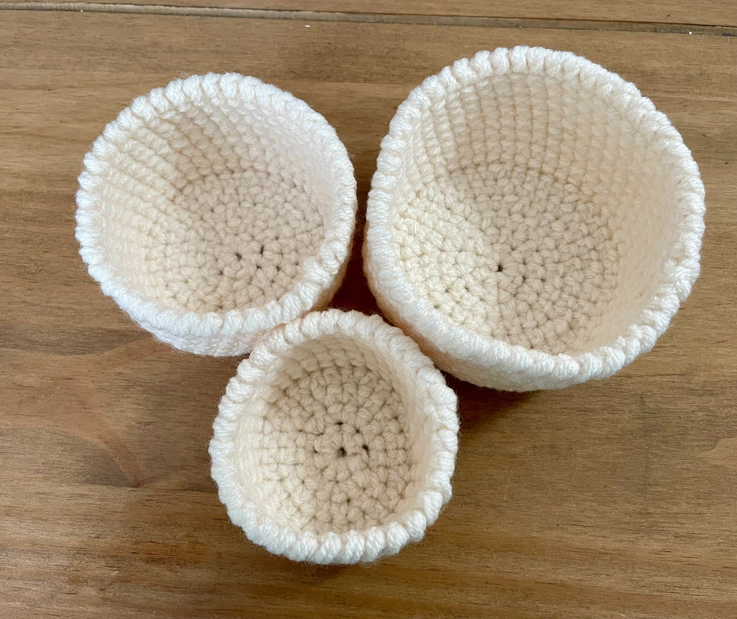 Crochet Basket Set Handmade Basket Set Crocheted Basket Storage Basket Crochet Storage Crochet Home Decor Storage Baskets Knitted Basket Set