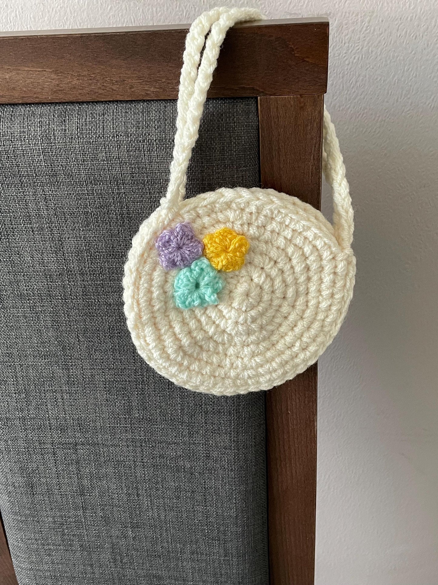 Lovely Handmade Crochet Flower Bag – Perfect Child's Trinket or Treat Bag