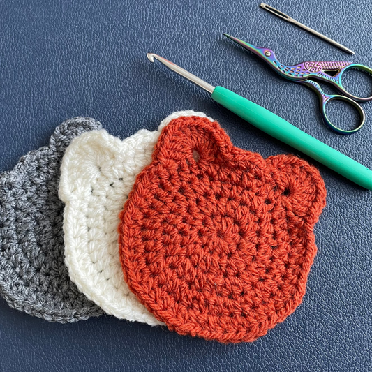 Crochet Bear coaster pattern - PDF pattern (Instant Download)