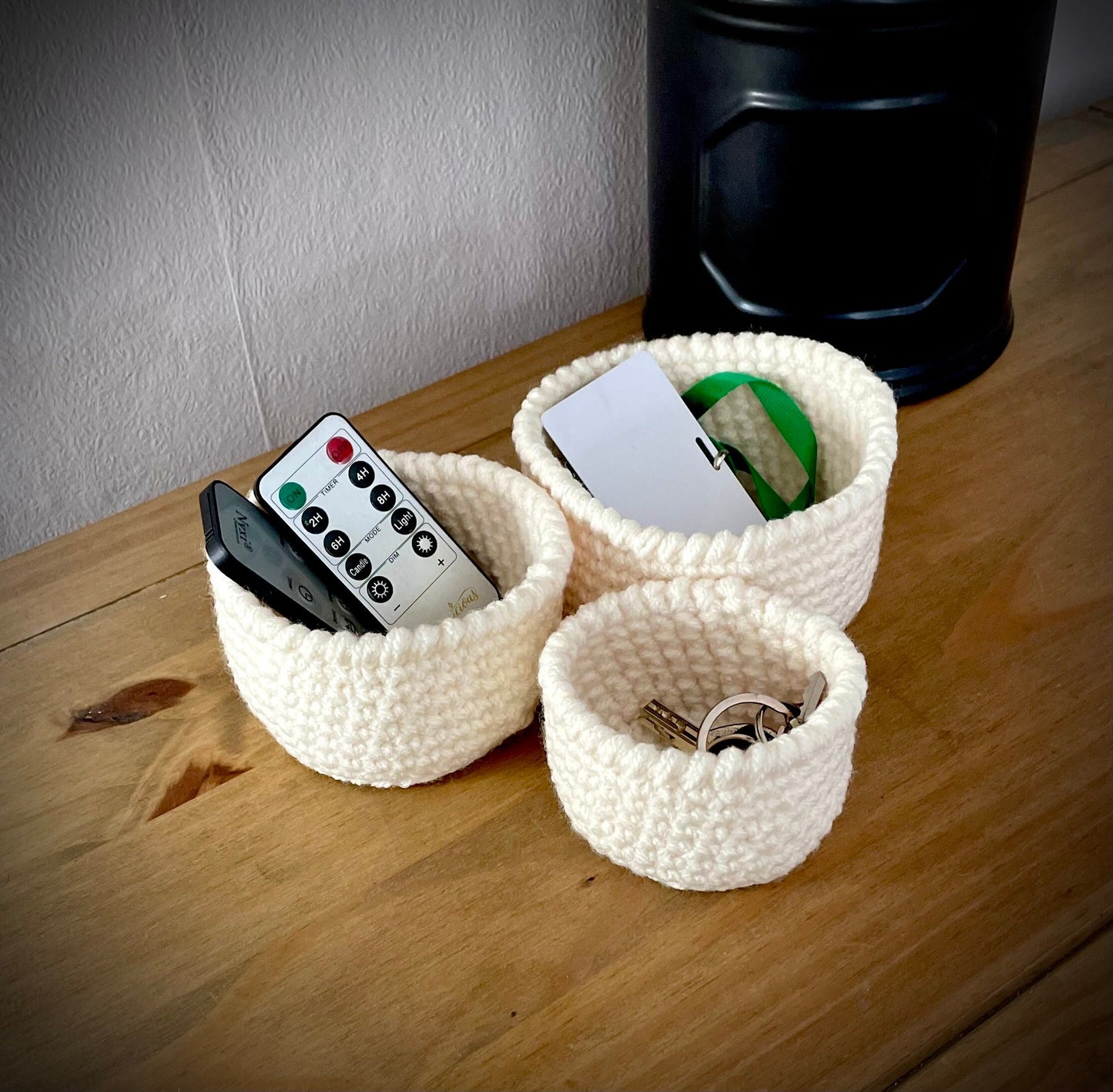 Crochet Basket Set Handmade Basket Set Crocheted Basket Storage Basket Crochet Storage Crochet Home Decor Storage Baskets Knitted Basket Set