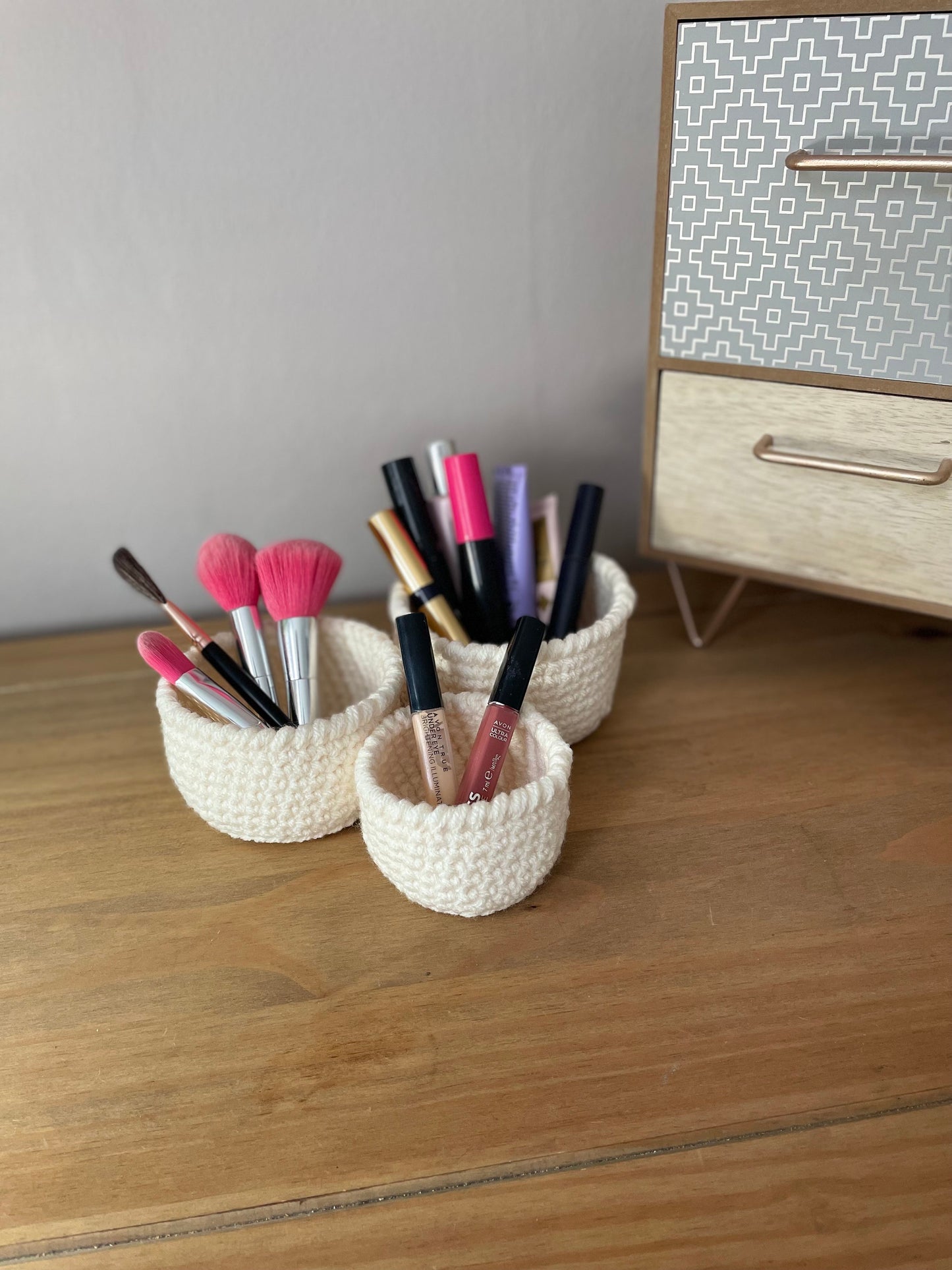 Crochet Basket Set Handmade Basket Set Crocheted Basket Storage Basket Crochet Storage Crochet Home Decor Storage Baskets Knitted Basket Set